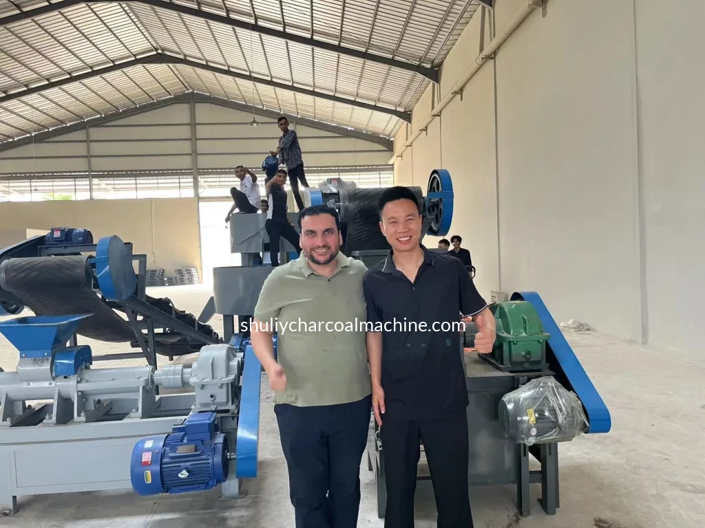 Customer case of briquette production line
