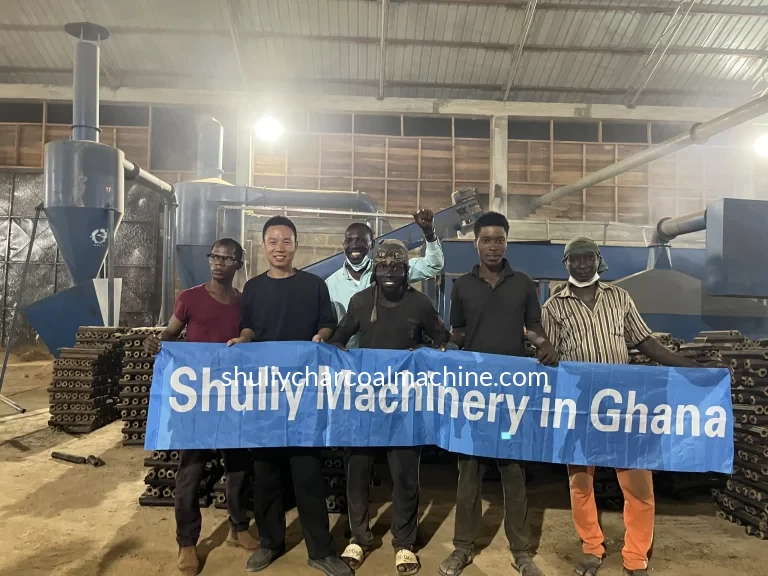 Customer case of machine-made charcoal production line