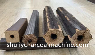 Finished wood chip briquetting machine product