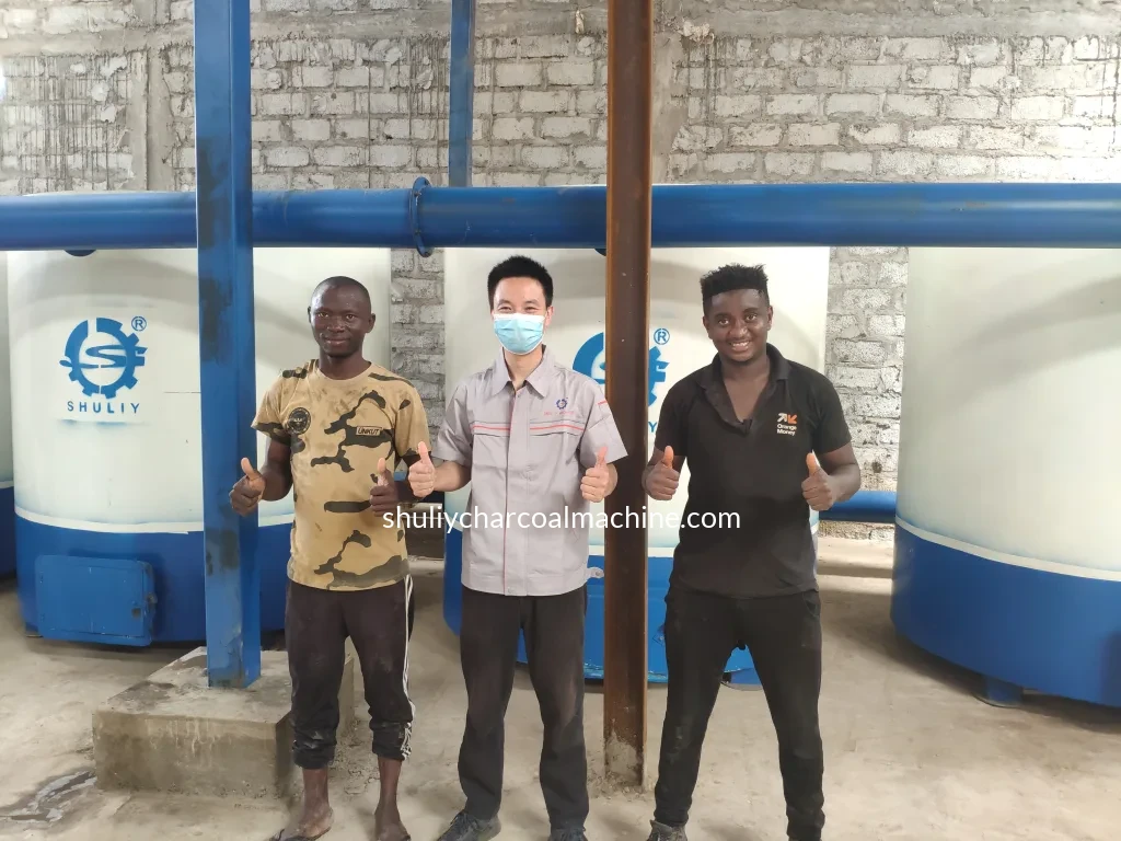 Customer case of machine-made charcoal production line