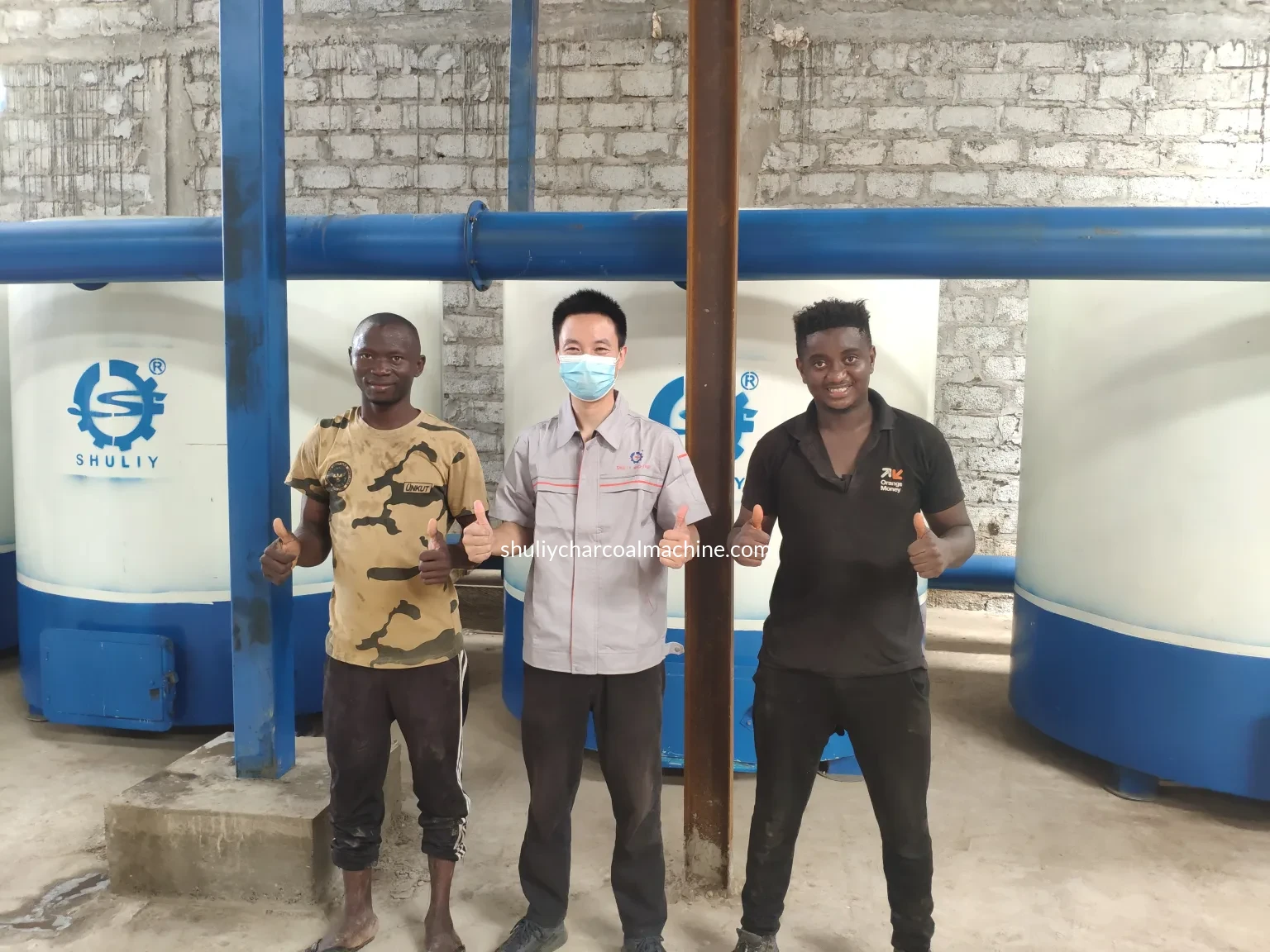 Customer case of machine-made charcoal production line