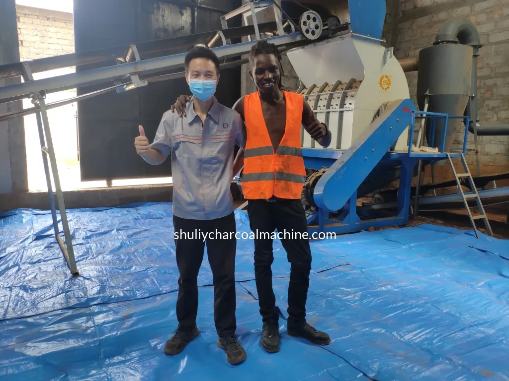Customer case of machine-made charcoal production line