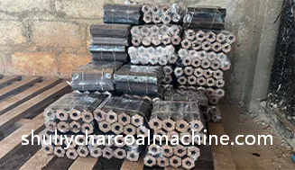 Finished wood chip briquetting machine product
