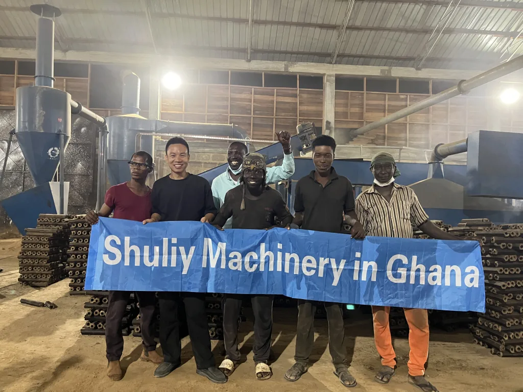 Customer case of machine-made charcoal production line